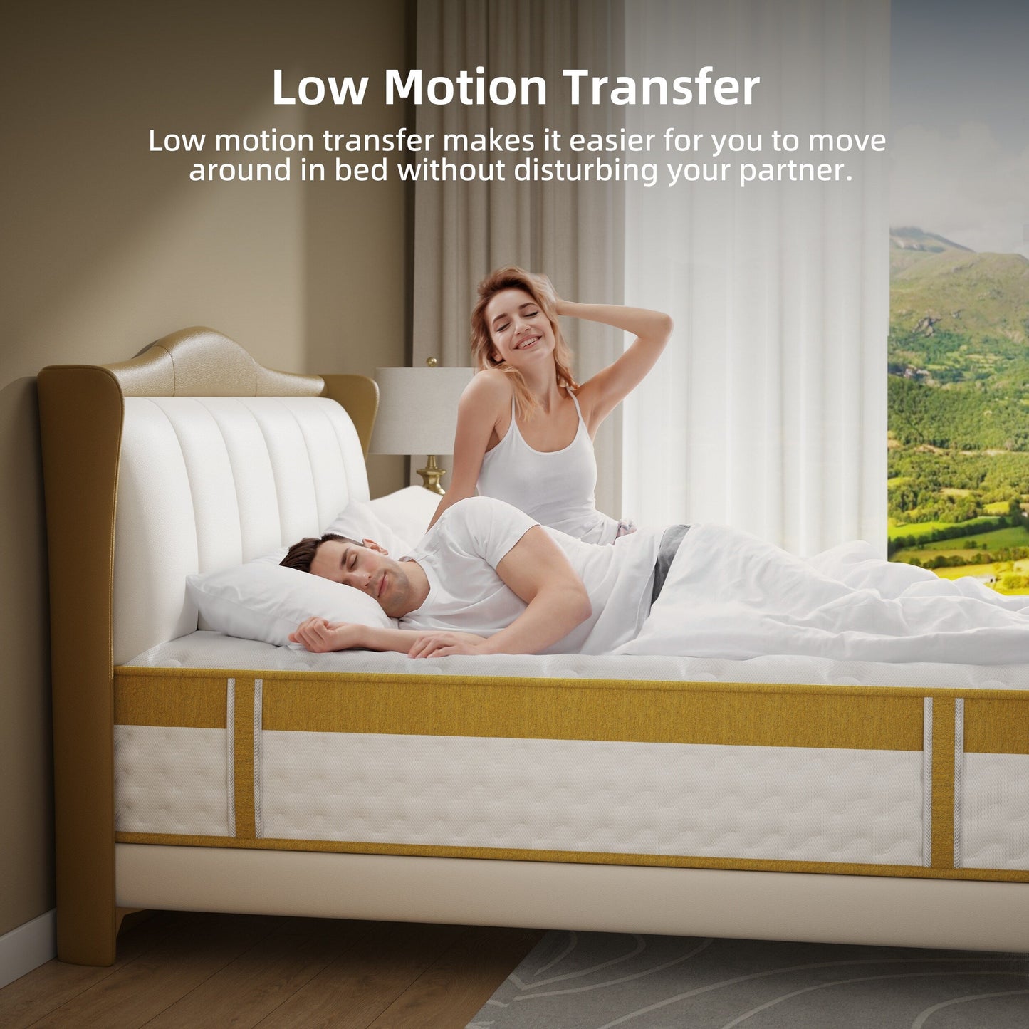 Matelas hybride à ressorts et mousse à mémoire de forme de 10 pouces