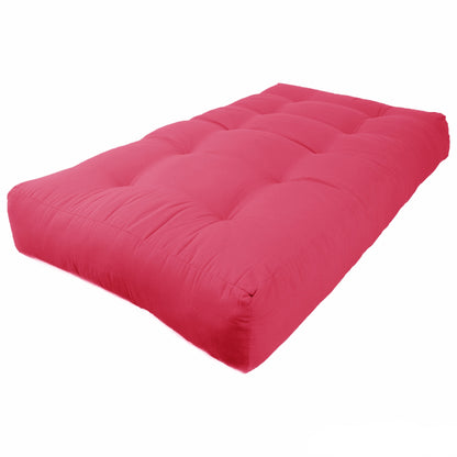 Matelas futon en toile twill de 25 cm d'épaisseur (simple, double ou queen size)