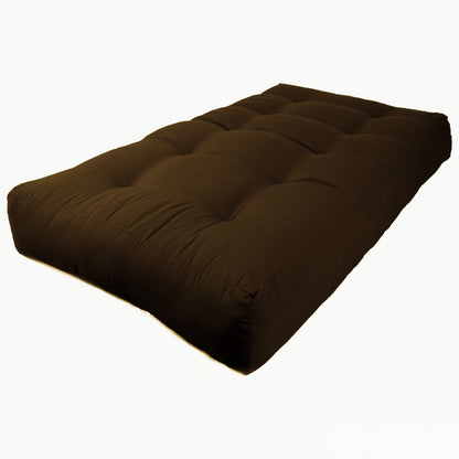 Matelas futon en toile twill de 25 cm d'épaisseur (simple, double ou queen size)