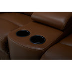 Causeuse inclinable électrique Arlo avec console - Valencia Biscotti