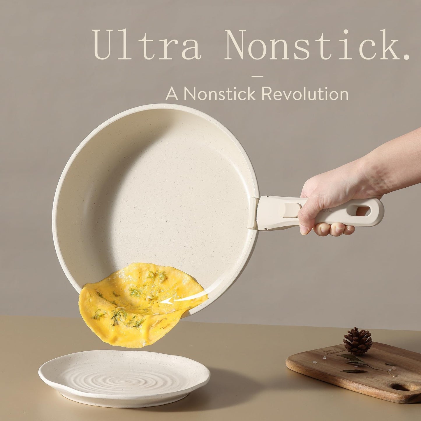 Ensemble de 11 casseroles et poêles, ensemble de cuisine antiadhésif avec manche amovible, ensemble de cuisine à induction antiadhésif avec manche amovible