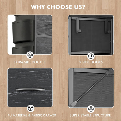 Commode 12 tiroirs, commode haute en tissu pour chambre à coucher, coffre à tiroirs