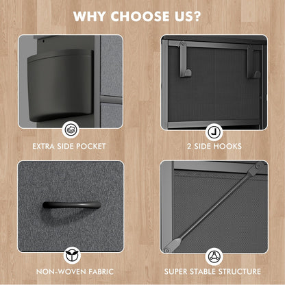 Commode 12 tiroirs, commode haute en tissu pour chambre à coucher, coffre à tiroirs