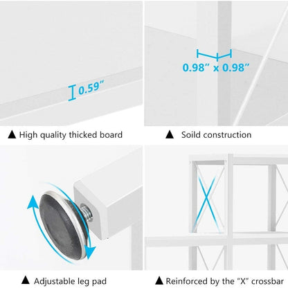 Étagère à livres en forme d'échelle à 12 niveaux, étagère d'angle de style industriel