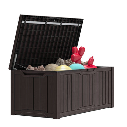 Grand coffre de rangement en résine résistant à l'eau, verrouillable, 120 à 260 gallons