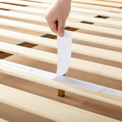 12 Cadre de lit plateforme en bois massif classique