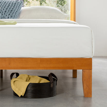 12 Cadre de lit plateforme en bois massif classique