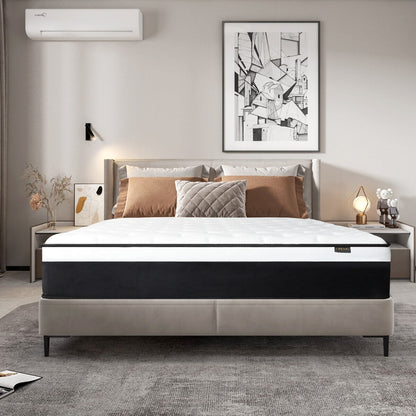 Matelas hybride à mémoire de forme moyenne, 12 pouces, livré dans une boîte