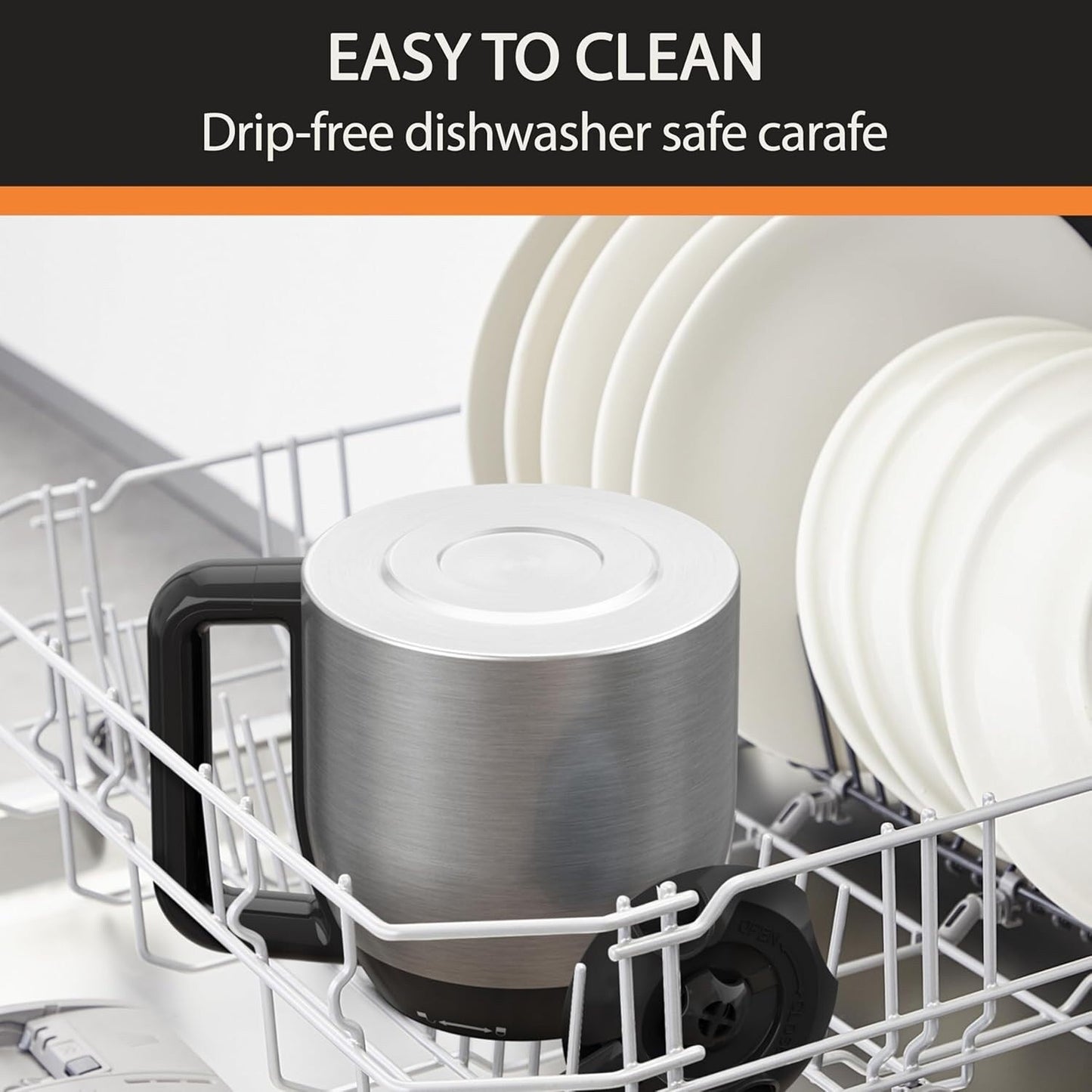 Machine à café programmable 14 tasses, carafe en acier inoxydable, 3 intensités de café, minuterie 24h, maintien au chaud 4h