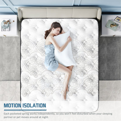 Matelas hybride moelleux de 35 cm (14 pouces) livré dans une boîte