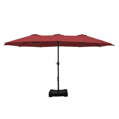 MAISON ARTS Parasol de terrasse extra large double face de 4,5 m avec socle inclus