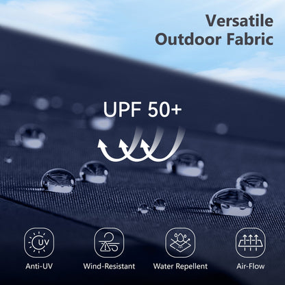 MAISON ARTS Parasol de terrasse extra large double face de 4,5 m avec socle inclus