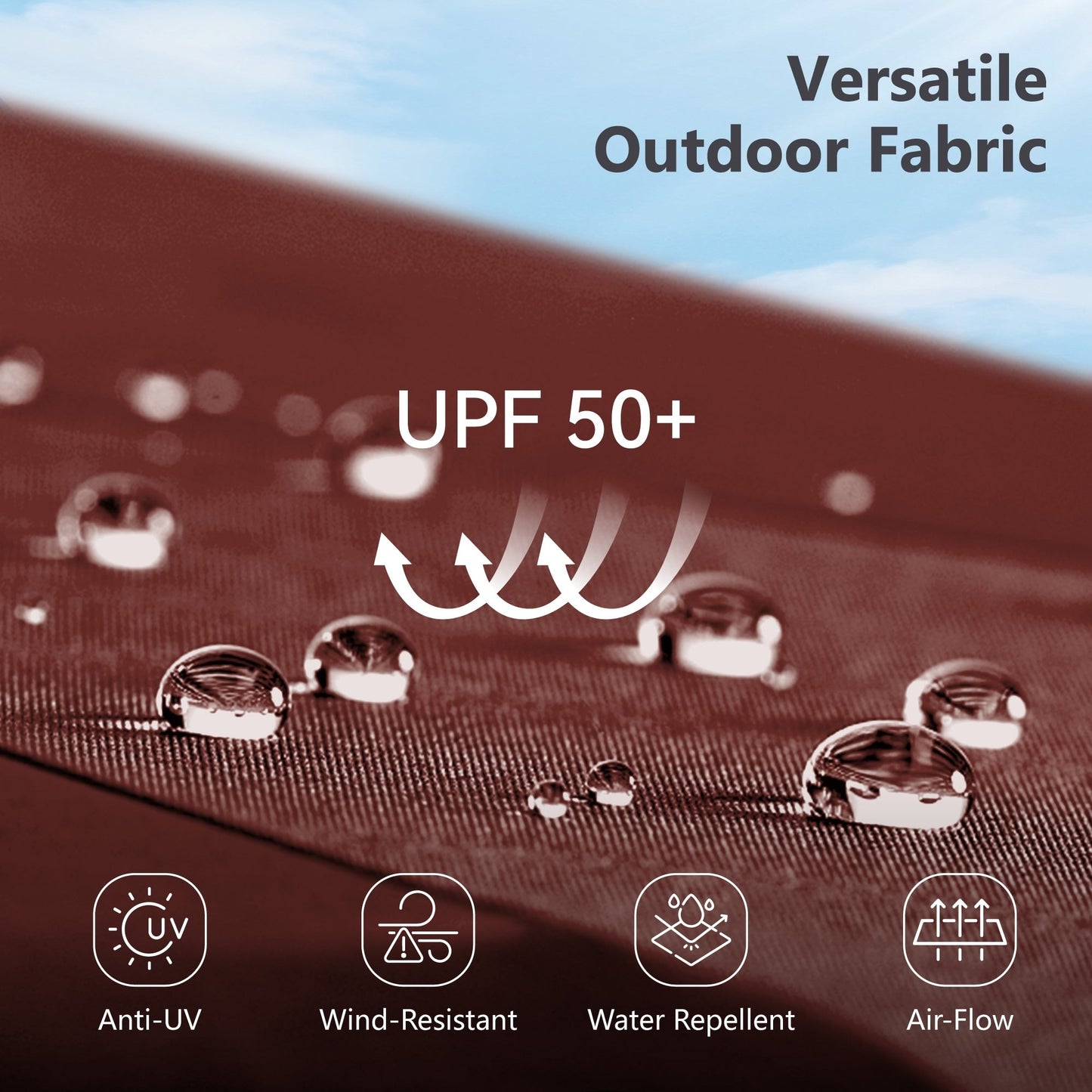 MAISON ARTS Parasol de terrasse extra large double face de 4,5 m avec socle inclus