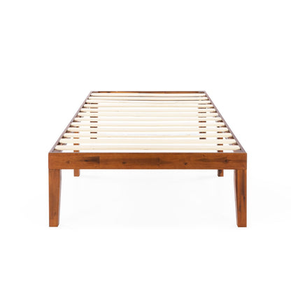 Cadre de lit plateforme en bois massif classique de 40 cm (16 pouces) disponible en plusieurs finitions