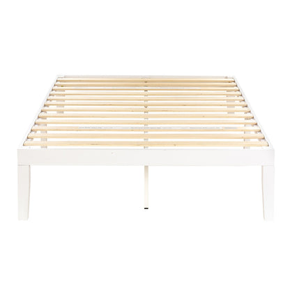 Cadre de lit plateforme en bois massif classique de 40 cm (16 pouces) disponible en plusieurs finitions