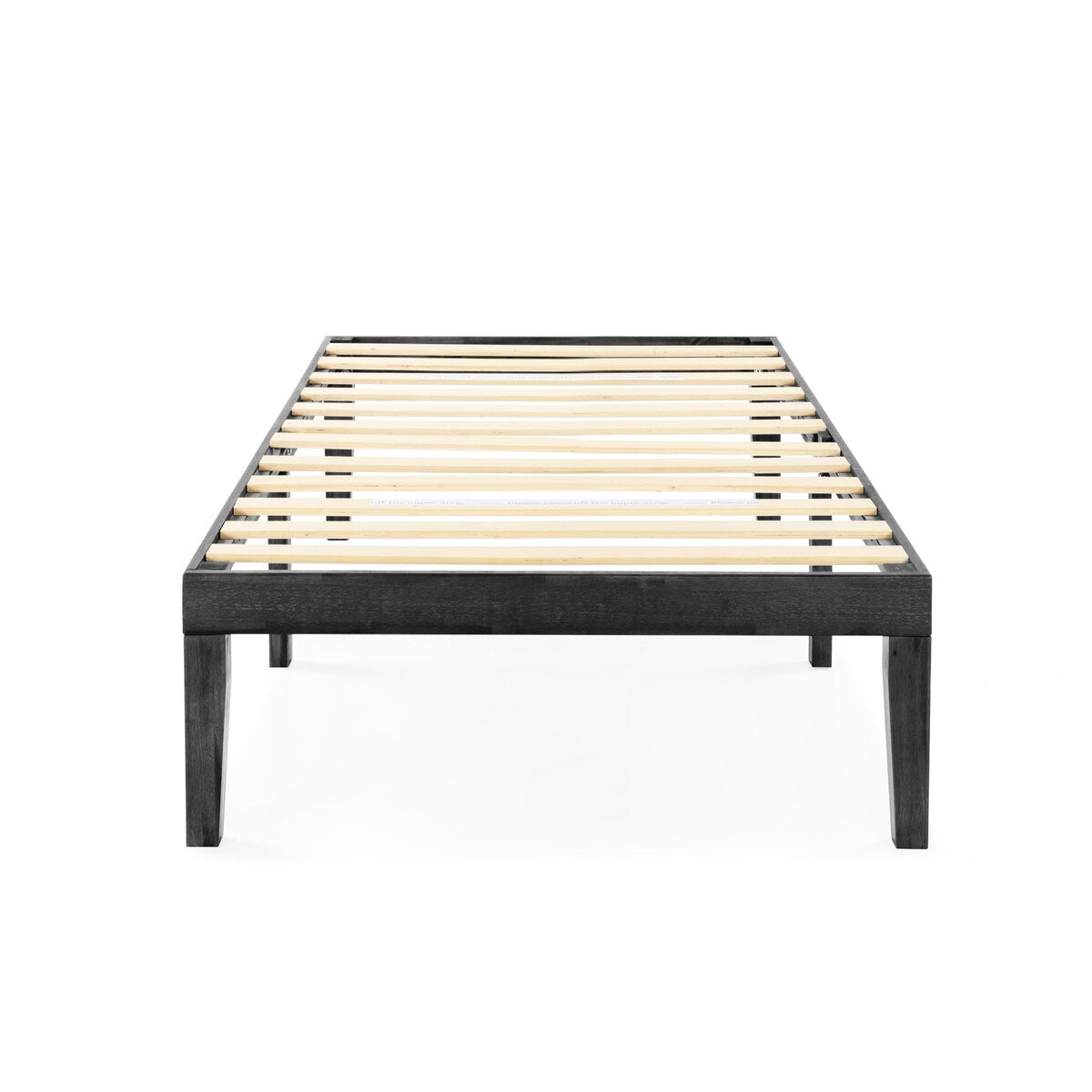 Cadre de lit plateforme en bois massif classique de 40 cm (16 pouces) disponible en plusieurs finitions