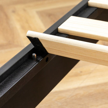 Cadre de lit plateforme en bois massif classique de 40 cm (16 pouces) disponible en plusieurs finitions