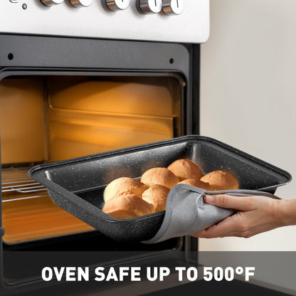 Ensemble de cuisine 17 pièces en granit, ensemble de casseroles et poêles antiadhésives