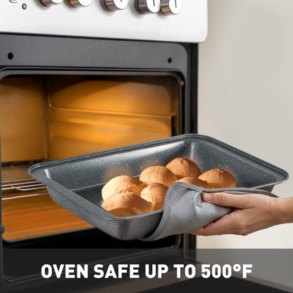 Ensemble de cuisine 17 pièces en granit, ensemble de casseroles et poêles antiadhésives