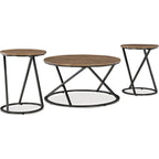 Tables Cassbryn (lot de 3) - Marron/Noir