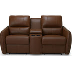 Causeuse inclinable électrique Arlo avec console - Valencia Biscotti