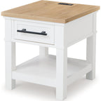 Table d'appoint Ashbryn - Blanc/Naturel