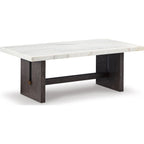 Table basse Burkhaus - Blanc/marron foncé
