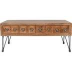 Table basse américaine vintage - Marron moyen