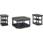 Lot de 3 tables Bonilane - Noir/Gris
