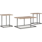 Tables Albreane (lot de 3) - Brun grisâtre/noir