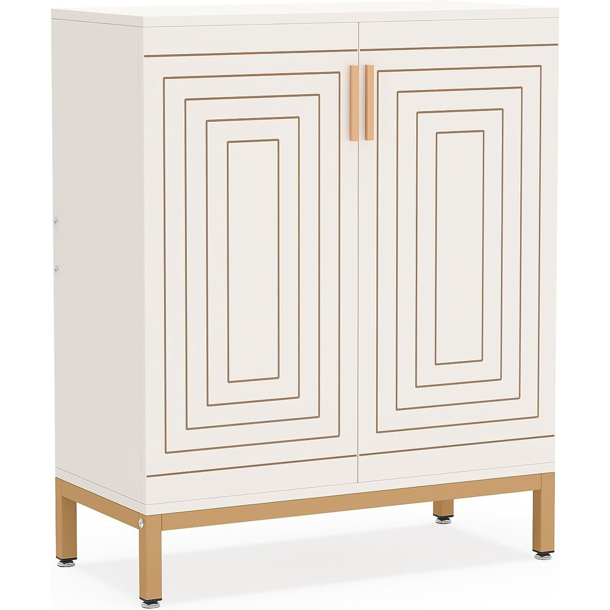 Meuble à chaussures moderne avec portes, pouvant contenir 20 paires, organiseur de chaussures d'entrée indépendant à 6 niveaux.