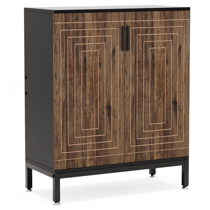 Meuble à chaussures moderne avec portes, pouvant contenir 20 paires, organiseur de chaussures d'entrée indépendant à 6 niveaux.