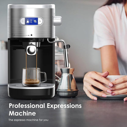 Machine à expresso 20 bars avec buse vapeur pour faire mousser le lait, machine à cappuccino et latte pour la maison, cadeau pour les amateurs de café