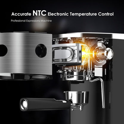 Machine à expresso 20 bars avec buse vapeur pour faire mousser le lait, machine à cappuccino et latte pour la maison, cadeau pour les amateurs de café