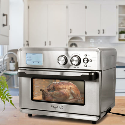 Friteuse à air multifonction avec 21 programmes préprogrammés et fonction four à griller