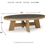 Table basse Brinstead - Marron clair