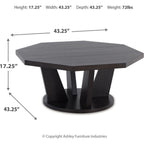 Table d'appoint Chasinfield - Marron foncé