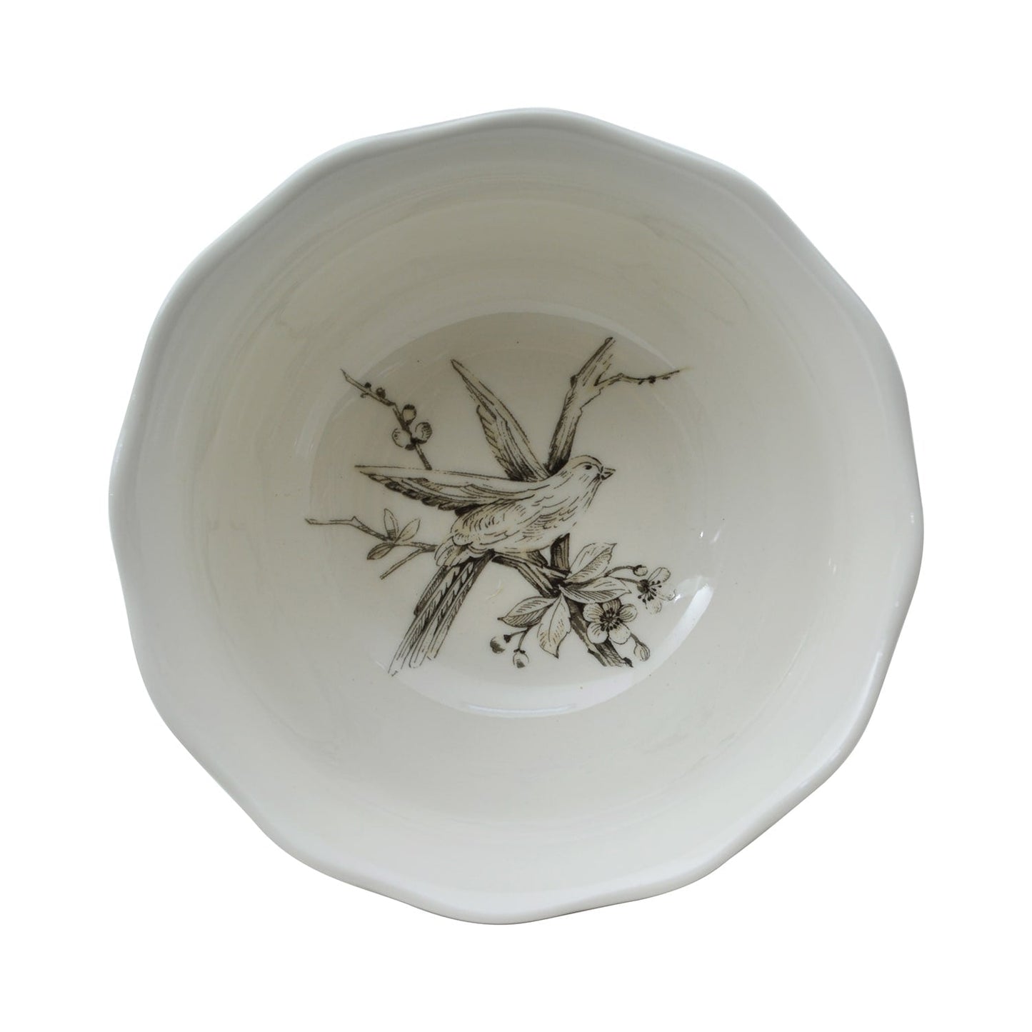 Service de table en porcelaine 222 Fifth Adelaide, 16 pièces, avec assiettes rondes, bols et tasses, blanc antique.