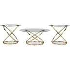 Tables Crimonti, lot de 3 - Champagne