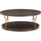Table basse Brazburn - Finition marron foncé/doré