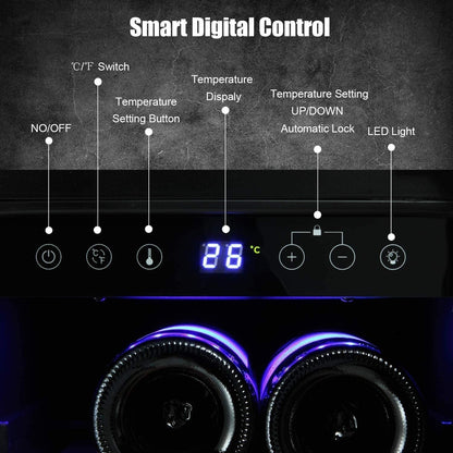 Réfrigérateur à boissons de 24 pouces, cave à vin intégrée, mini réfrigérateur