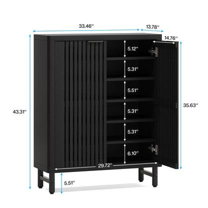 Meuble à chaussures avec porte pour entrée et salon, capacité de 24 paires