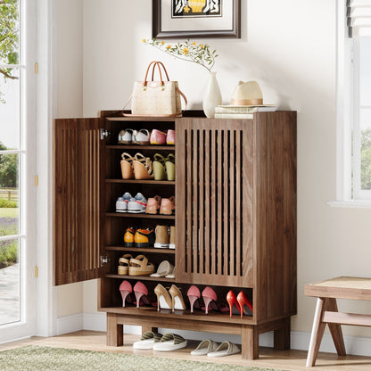 Meuble à chaussures avec porte pour entrée et salon, capacité de 24 paires