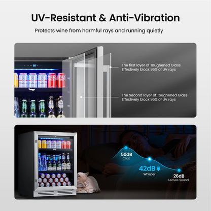 Réfrigérateur à boissons de 60 cm (24 pouces) - 140 canettes - pour sodas, vins et autres boissons - 60 cm (24 pouces)