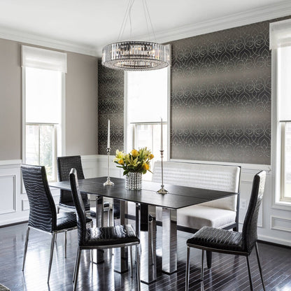 Luminaire à suspension style ferme de 62,5 cm (24,8 po) à 8 lumières, lustre en cristal, lustre tambour pour salle à manger, salon, chambre à coucher, cuisine