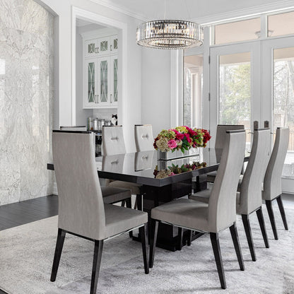 Luminaire à suspension style ferme de 62,5 cm (24,8 po) à 8 lumières, lustre en cristal, lustre tambour pour salle à manger, salon, chambre à coucher, cuisine