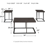 Tables Airdon (lot de 3) - Bronze
