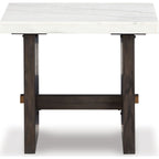 Table d'appoint Burkhaus - Blanc/marron foncé