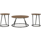 Tables Cassbryn (lot de 3) - Marron/Noir