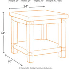 Table d'appoint Carynhurst - Blanc délavé gris